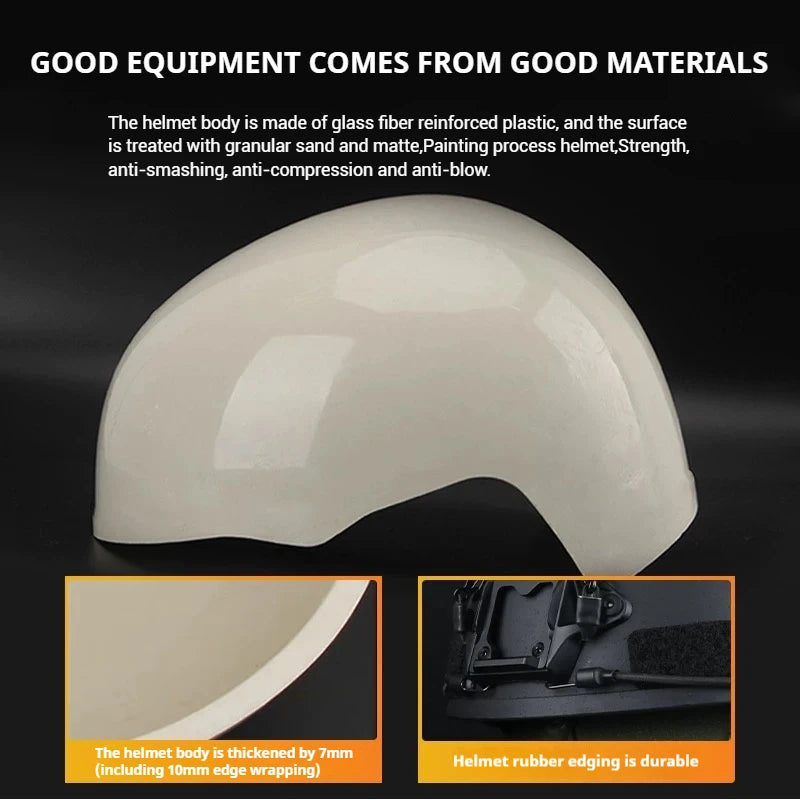 Quick MH tactical helmet 1.5kg fiberglass Wendy's suspension pad helmet outdoor activity protection training safety riot helmet