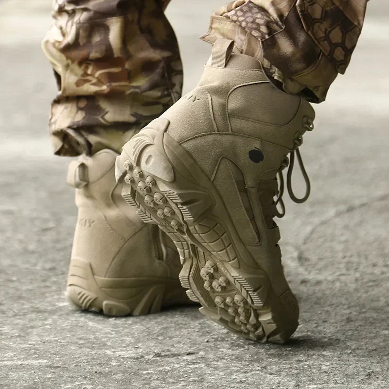 Men  Boots   Outdoor Waterproof Cow Suede Work Men Ankle Boots Hiking Safety Shoes Mens Athletic Shoes