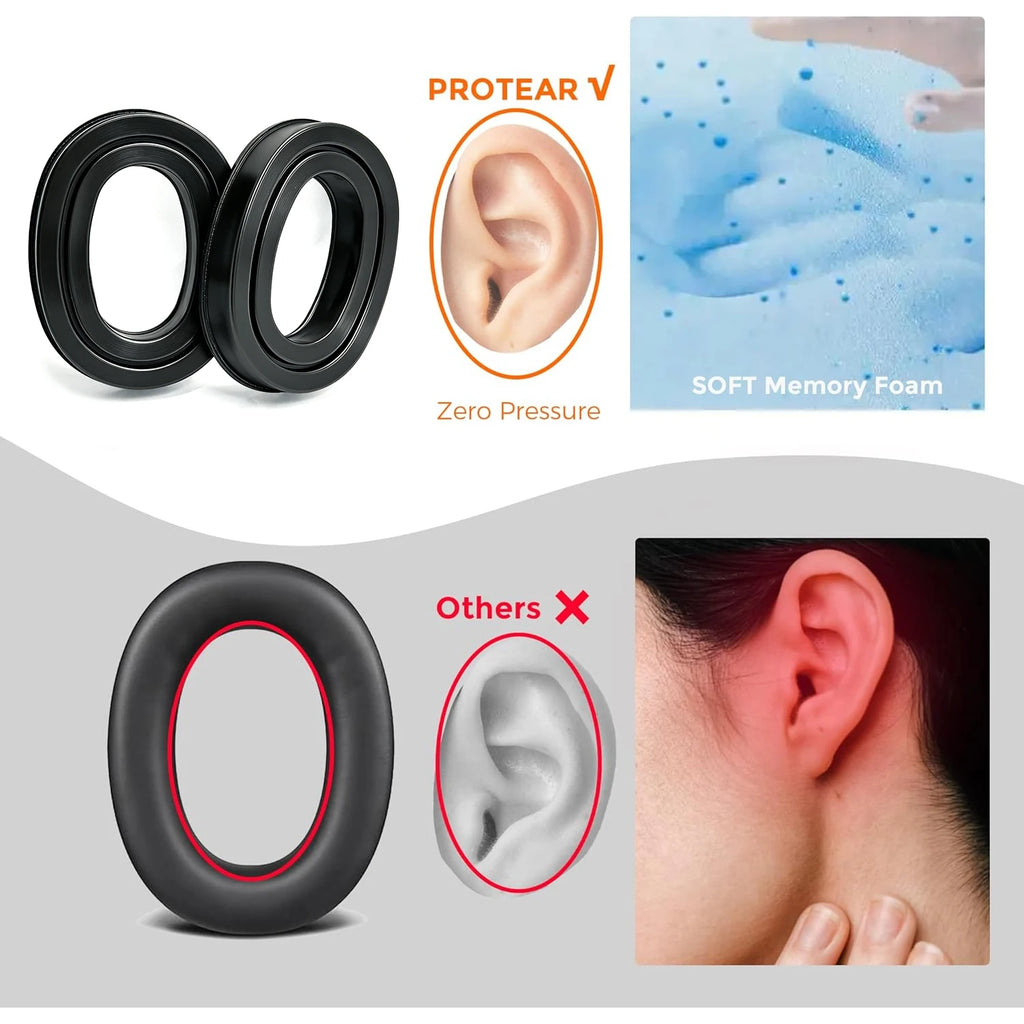 NEW Tactical Earmuffs Gel Ear Pad for 3M Peltor Self-Adhesive & Cooling Replacement Ear Cushions Noise Reducing,Comfortable