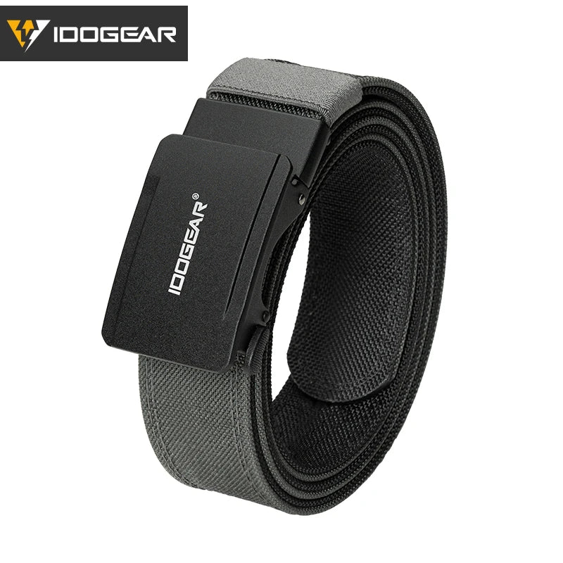 IDOGEAR Tactical 1.5” Belt 1000D Nylon with Slide Buckle for Men No Holes Adjustable Trim to Fit 3449