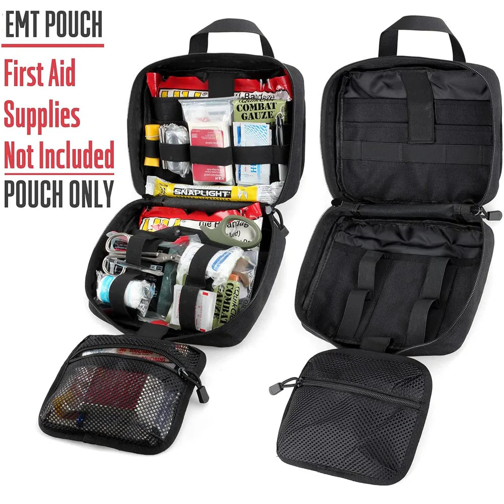 Outdoor Molle Medical Bag EDC Pouch Organizer First Aid Kit Large Capacity IFAK EMT Waist Pack for Hunting Camping Travel