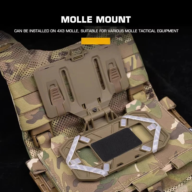 Tactical MOLLE Folded Navigation Board Mobile Phones Navigator Holder Map Chest Bag Admin Panel Hunting Vest Gear