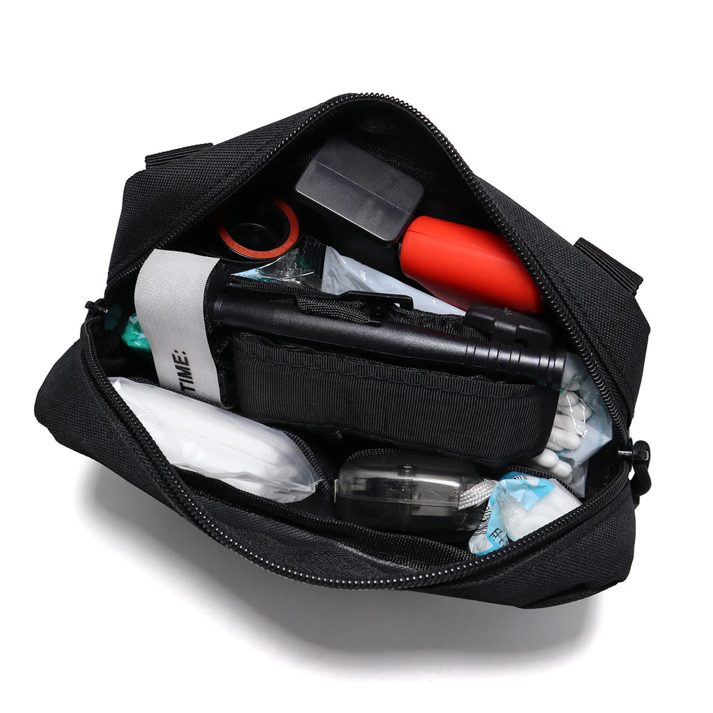 Tactical Molle Horizontal Admin Pouch EMT EDC Utility Organizer Bag with Front Pocket for Outdoor Sports Travel Camping Hunting