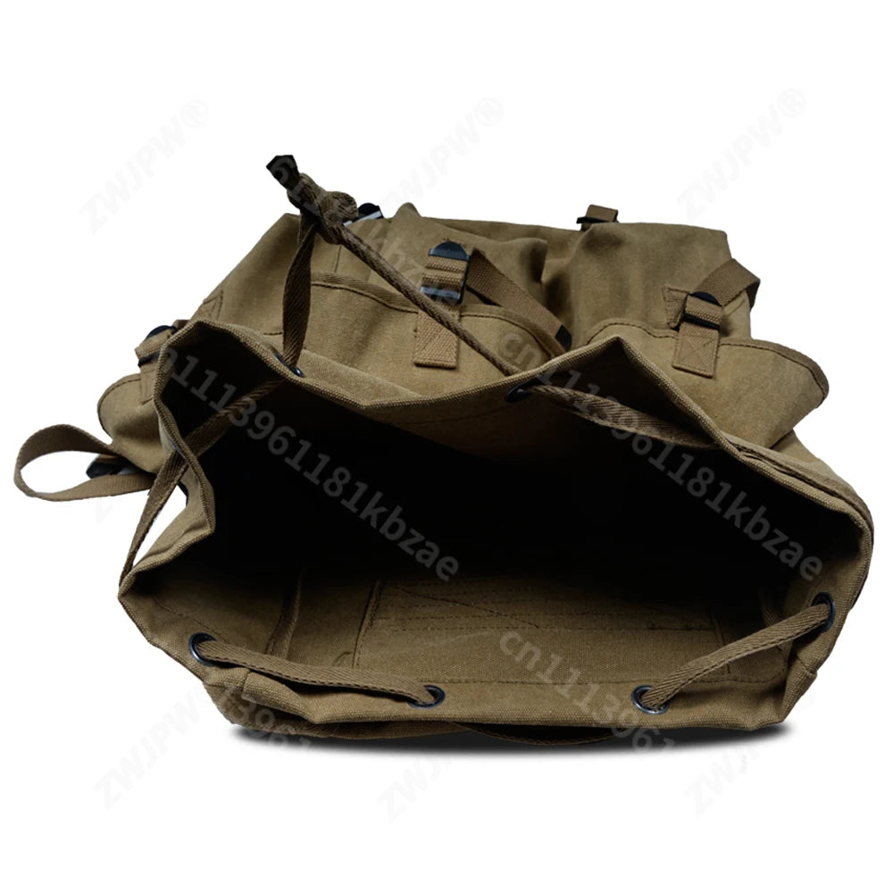 1PC Green Khaki Outdoor Equipment Tactical Large Capacity Bag Vintage WWII US M14 Backpack Running Bag Storage Bag Canvas