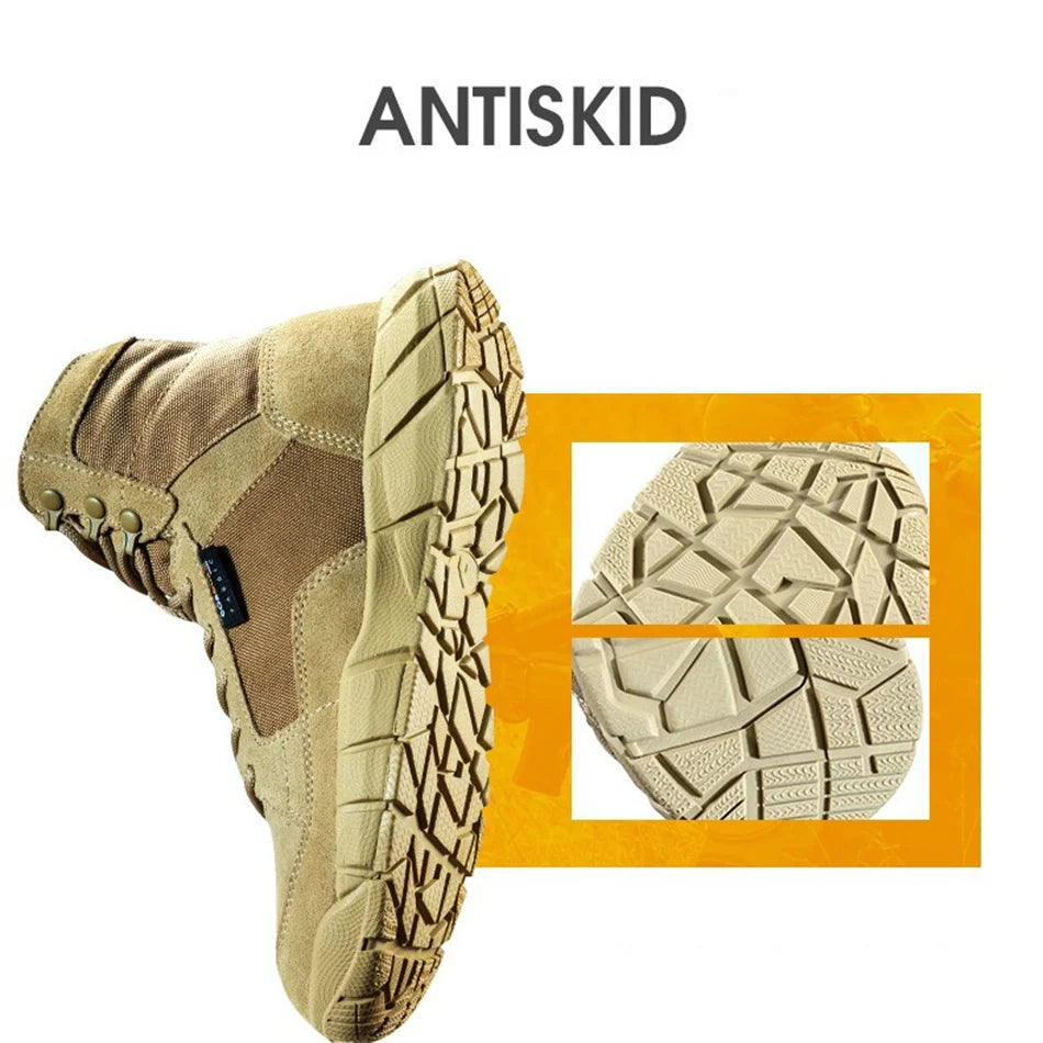 Men's Hiking Camping Hunting Shoes Outdoor Anti slip Tactical Boots High Quality Breathable Training Shoes Desert Boots