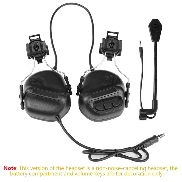 Tactical Headset Non-picking Noise-Cancelling Headset for Militar Helmet Headset Baofeng Radio PTT Adapter Mobile Earphone