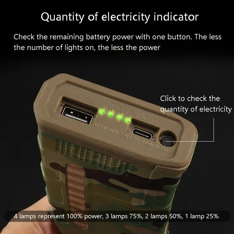 PMAC Style 1:1 Mag Magazine Model Type Replaceable Battery Charger Shell TypeC-line Without Battery Tactical Mobile Power Supply
