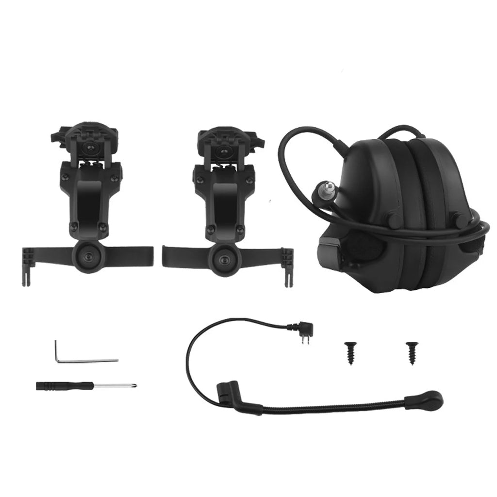 Tactical Airsoft Helmet Set with Night Vision Model Communication Headset for Outdoor Hunting Shooting Role Play Wendy Helmet