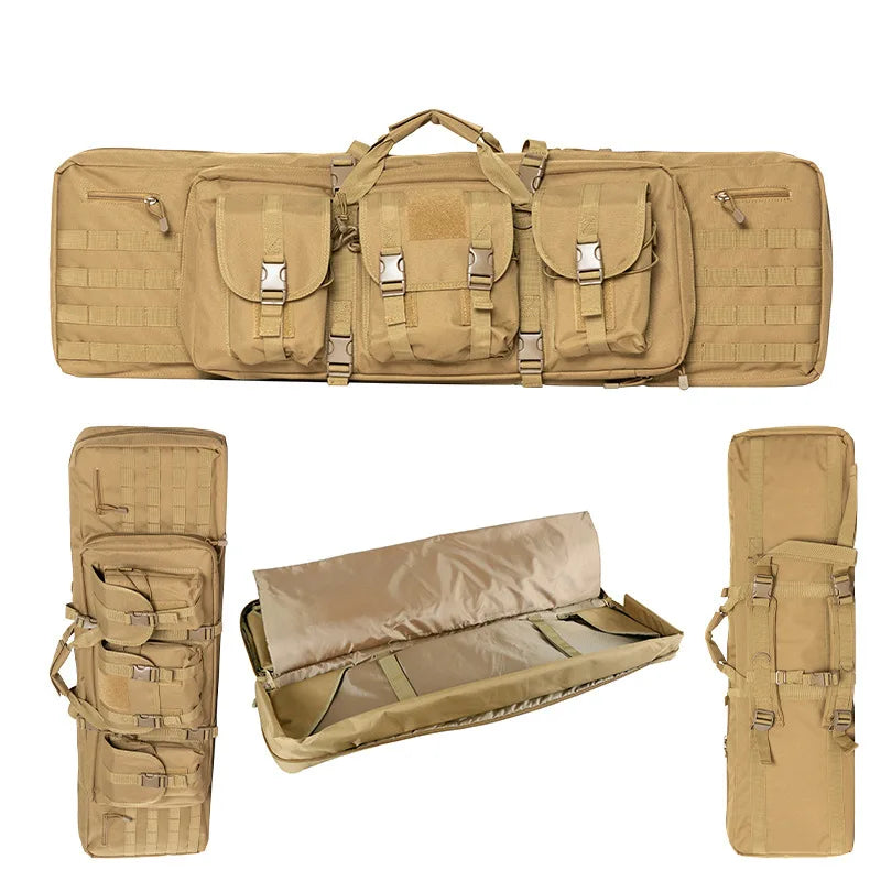 Tactical 36/47inch Gun Bag Double Rifle Backpack Outdoor Long Gun Case Large Capacity Fishing Bag Hunting Accessories
