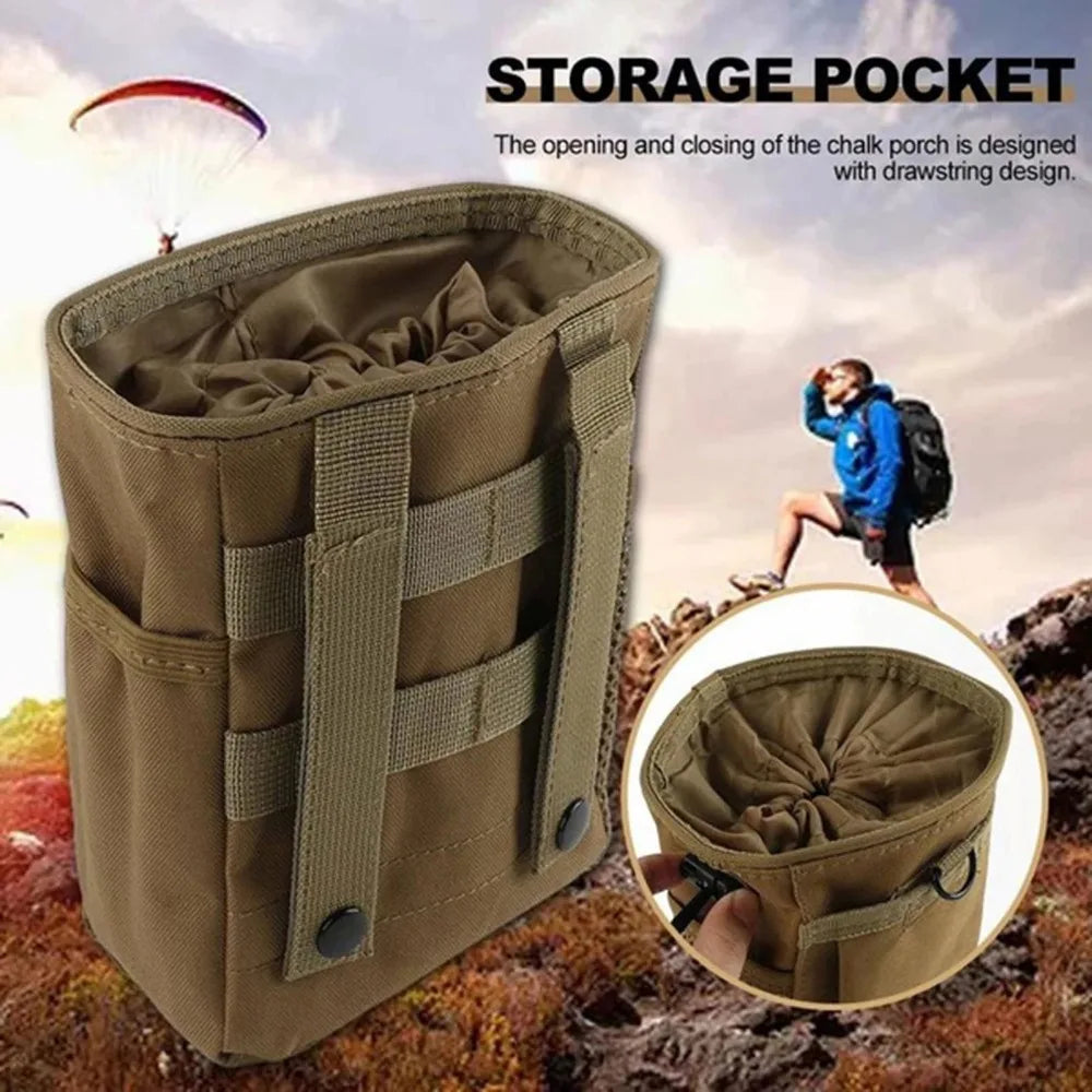 1PC Molle Drawstring Magazine Dump Pouch Adjustable Utility Belt Fanny Hip Holster Bag Outdoor Hunting Accessories