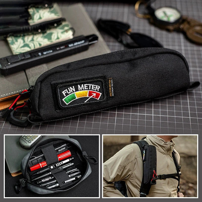 1000D Nylon Tactical Pencil Case Molle Glasses Case Pouch EDC Tool Bag Backpack Expansion Accessory Pack Hunting Accessories
