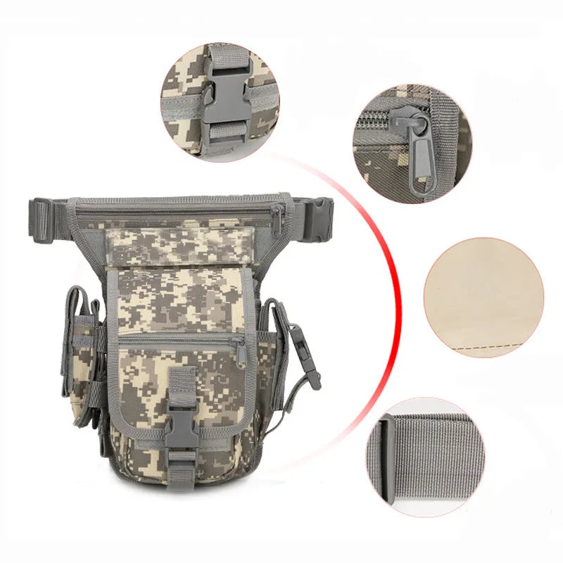 Tactical Leg Drop Bag Thigh Waist Bag 1000D Nylon Hunting Accessories Travel Hiking Camping Bicycle Soft Bag