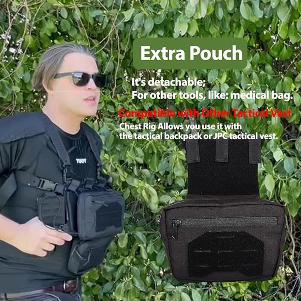 YAKEDA Tactical Outdoor Vest with Quick Release and PALS Molle System 1000D Nylon