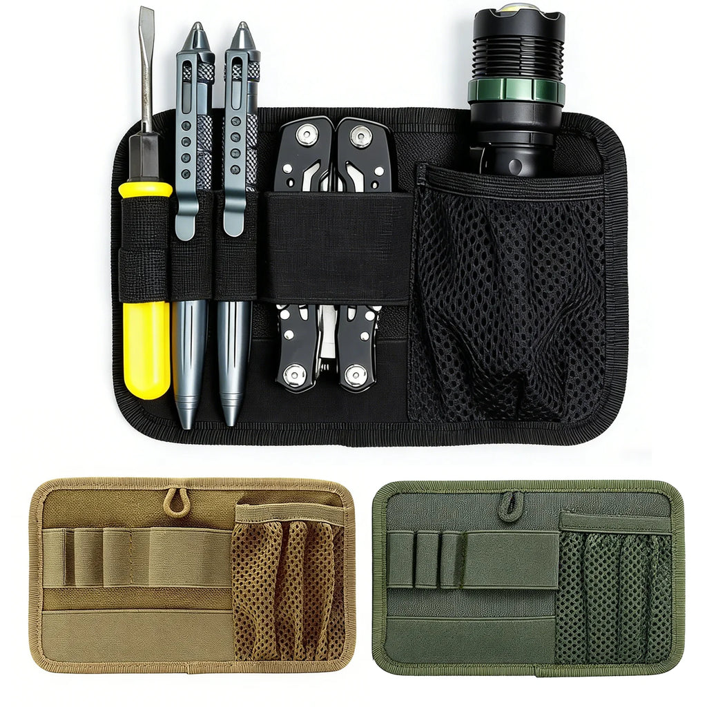 Modular Hook Loop Panel EDC Organizer - Inner Separation Pouch for Backpack Vest Hunting Accessories Utility Tools & Equipment