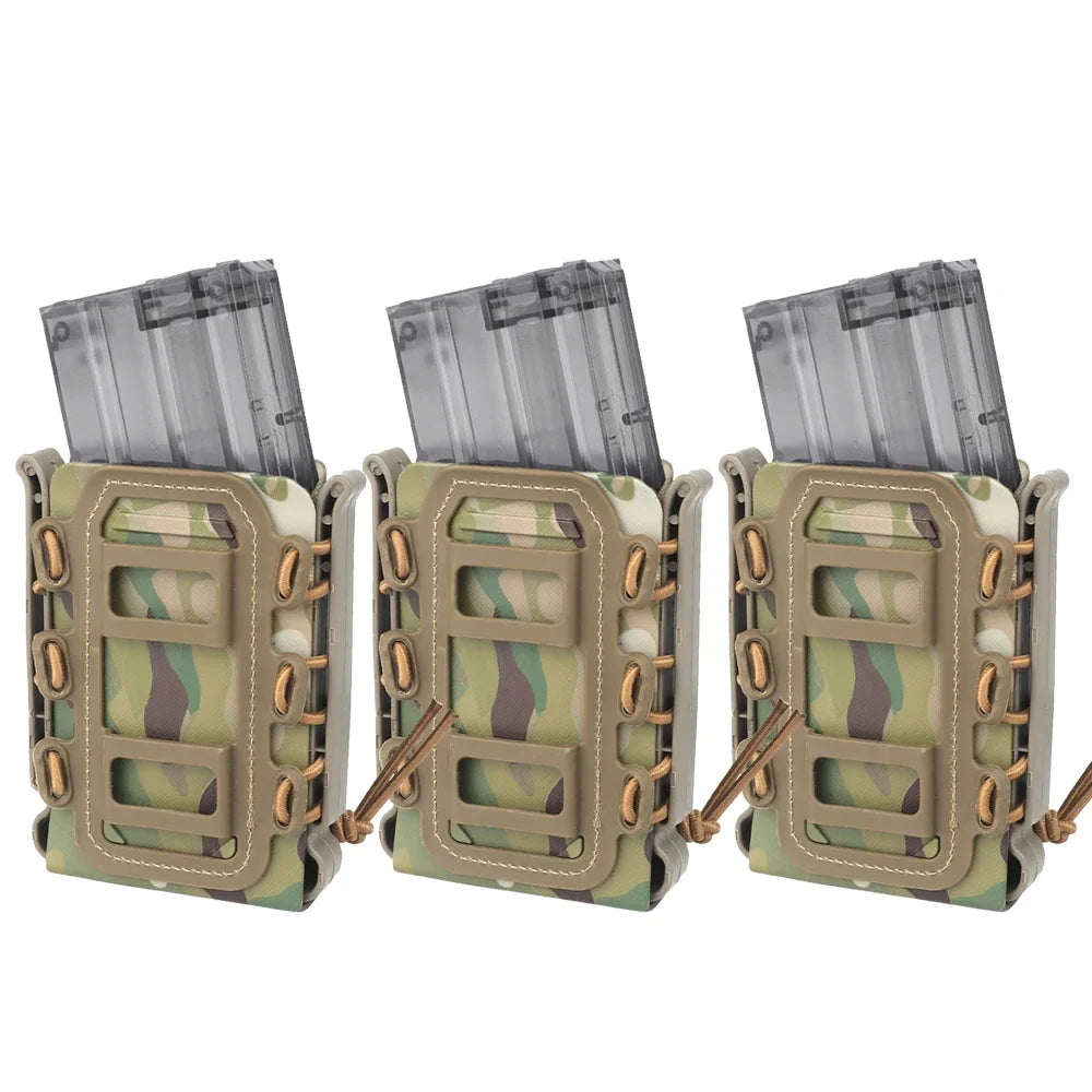 Tactical Magazine Pouch Molle for Ar15 M4 5.56 7.62mm Scorpion Fast Mag Quick Release Mag TPR Holster Adjustable Case Box