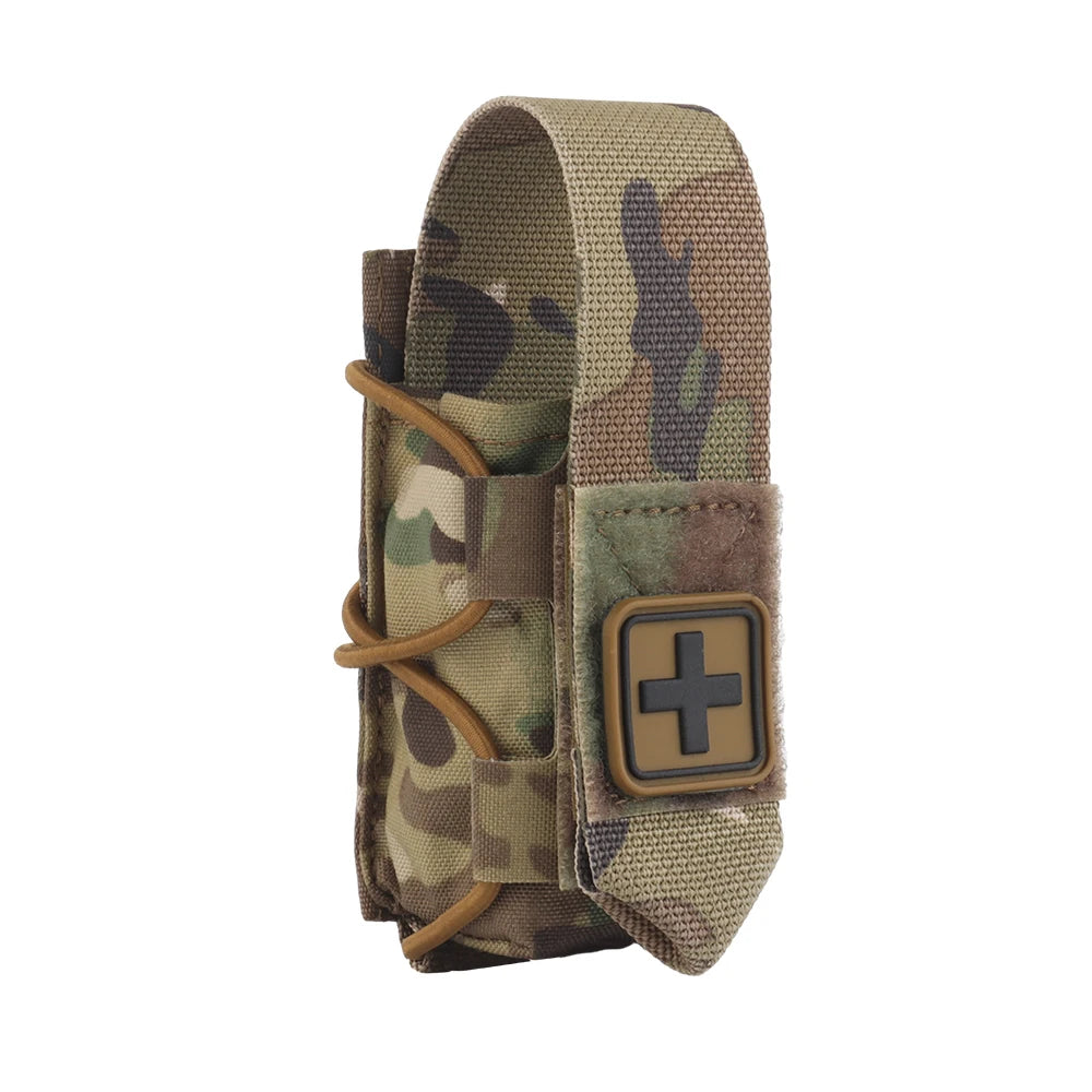 Tactical Tourniquet Pouch Versatile TQ Holder Quick Deploy Trauma Kit Storage Molle Clip Combat Belt Hunting Vest Accessories