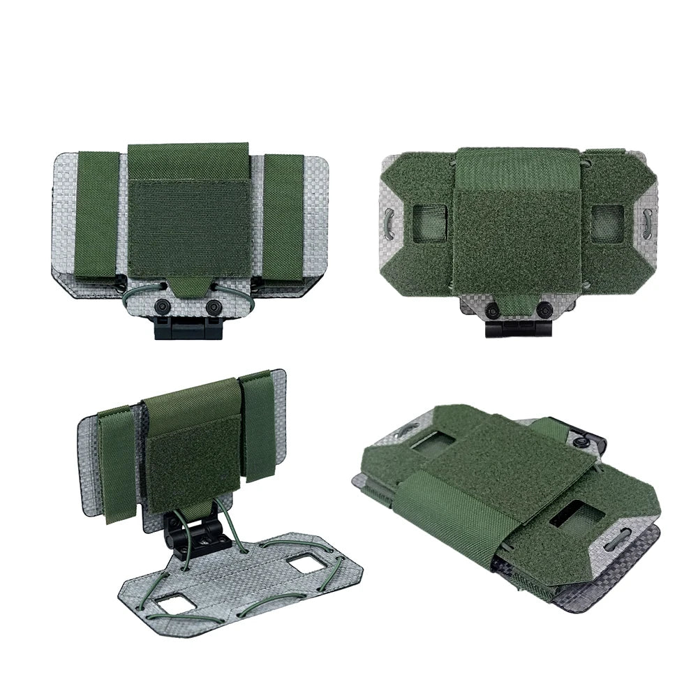 BOOIU New MOLLE Foldable Navigation Board Airsoft Mobile Phone Holder Mount Airsoft Hunting  Tactical Vest Chest Outdoor Gear