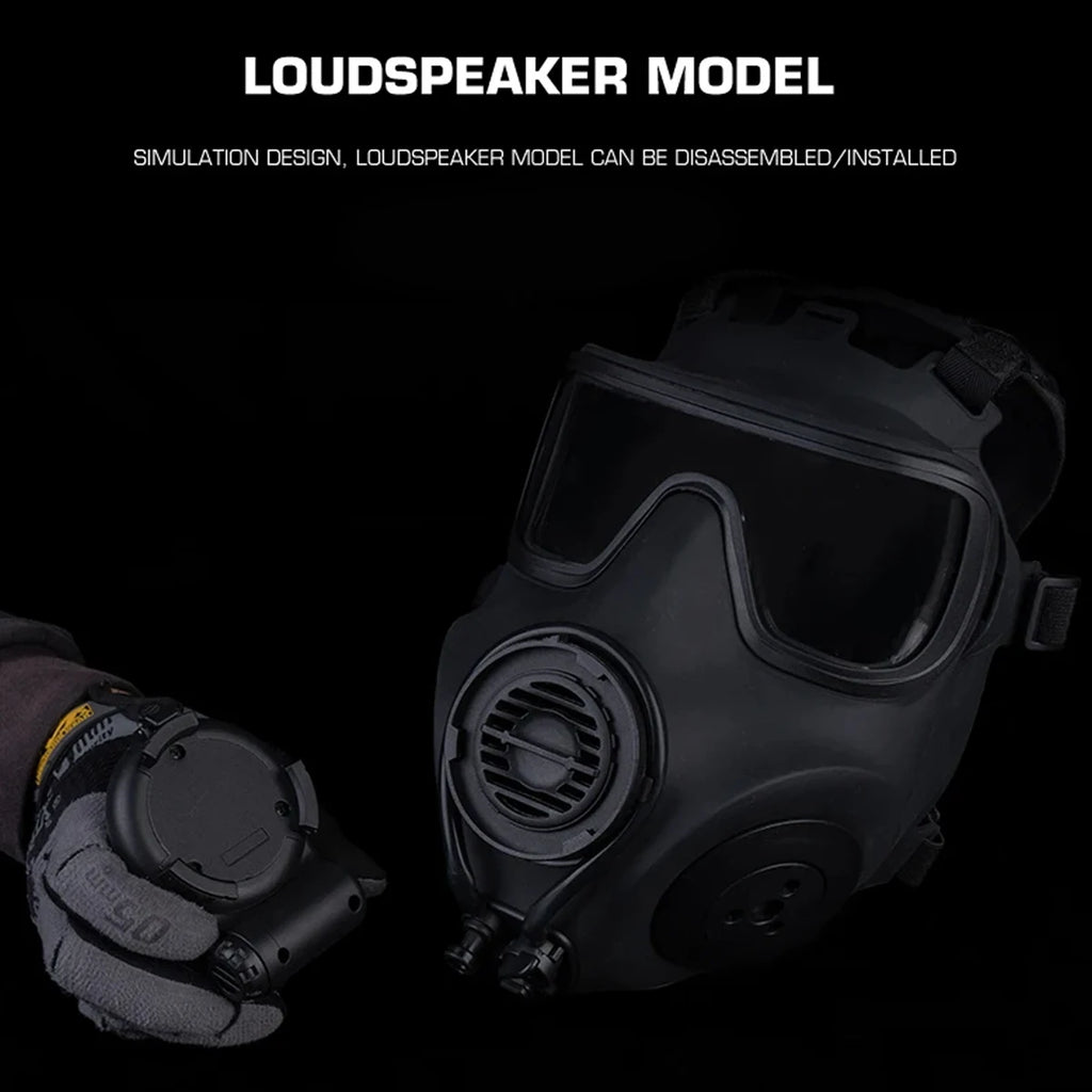 FAST Airsoft Helmet with Tactical Headset FM-53 GAS Mask Model  (with Microphone Fan Cooling) CS Game Hunting Airsoft Cosplay