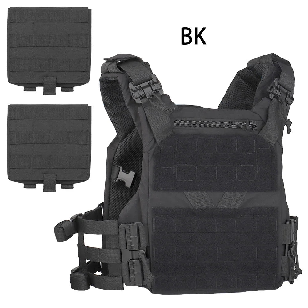 Poseidon Defense Top Grade DP Plate Carrier 3.0 Quick-Release Molle Vest Adjustable Sizing (S/M/L/XL) With 2Pcs Side Pocket