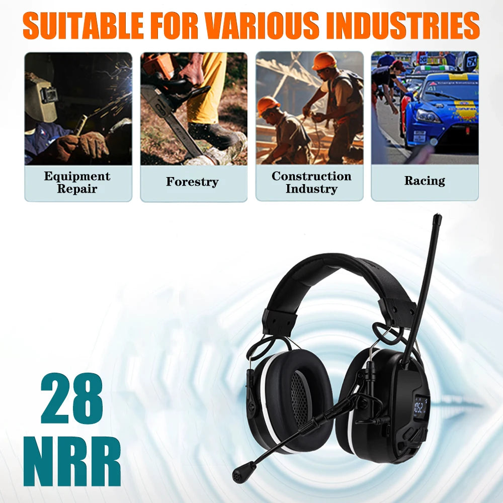 Electronic Hearing Protection Earmuffs EARMOR® C52 Noise Canceling Headset,For Manufacturing,Construction,Forestry,Industrial