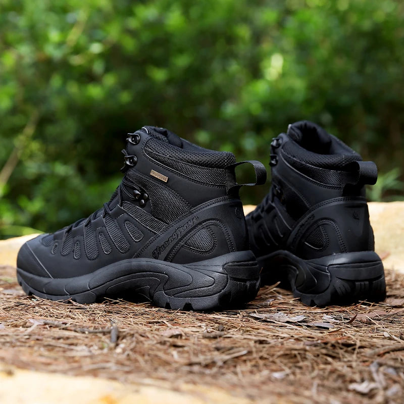 Fashion Men's Boots Tactical Combat Boots Outdoor Non-slip Hiking Boots Lightweight Men Desert Boots Motorcycle Boots