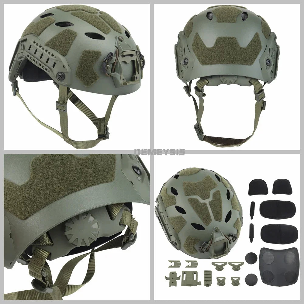 Tactical Fast Helmet Airsoft CS Game Helmets Outdoor Sports Hunting Shooting Paintball Head Protective Gear
