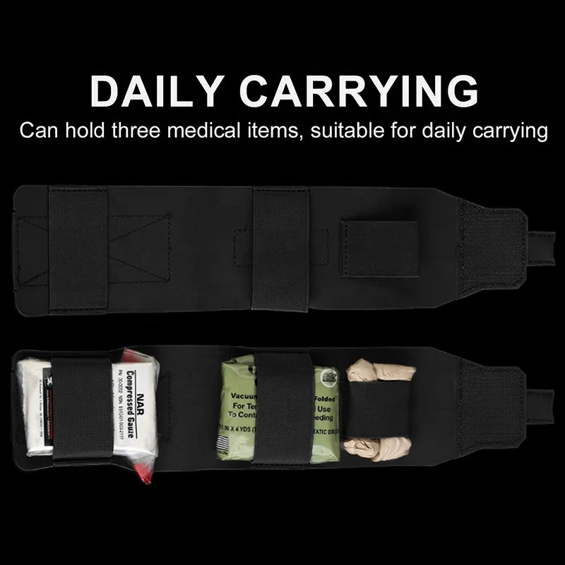 Small Trauma Pouch  Compact Empty EDC First Aid Storage Bag Portable Stop Bleeding Gear Organizer for Supplies & Surviva