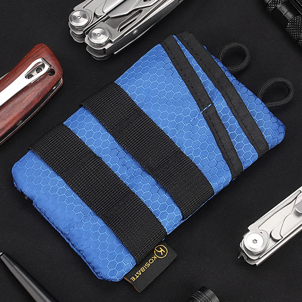 Foldable Small Tool Storage EDC Pouch Lightweight Wear Resistant Organizer for Camping Hiking Sports Portable Credit Card Wallet