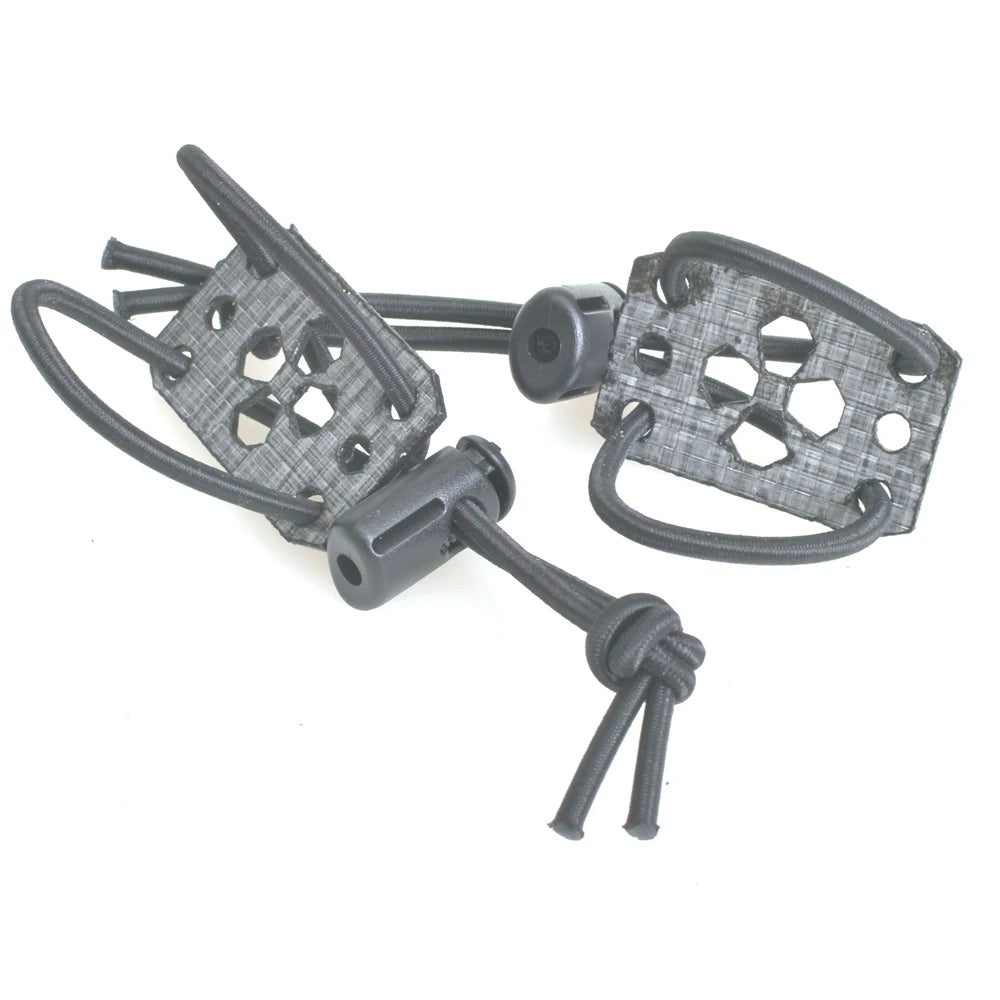 2PCS Tactical Communication PTT Fixed Plate Holder Imported Teg-Ris Elastic Rope Fixed Buckle