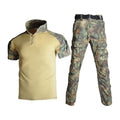 Summer Outdoor Camping Suits Tactical Shirt Men Frog Camouflage Uniform Pants Wear Multicam Sets Hiking Clothes No Pads