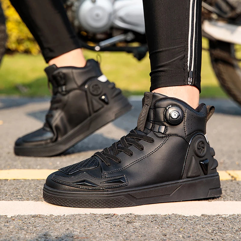 Motorcycle Boots Waterproof Men TPU Protective Motocross Shoes Men's Motorbike Riding Boot Anti-slip Motos Ankle Length Shoes