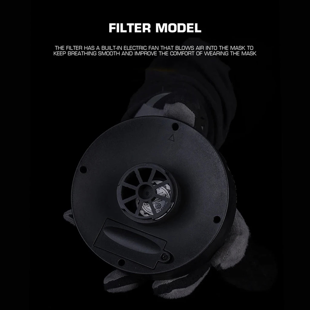 FAST Airsoft Helmet with Tactical Headset FM-53 GAS Mask Model  (with Microphone Fan Cooling) CS Game Hunting Airsoft Cosplay