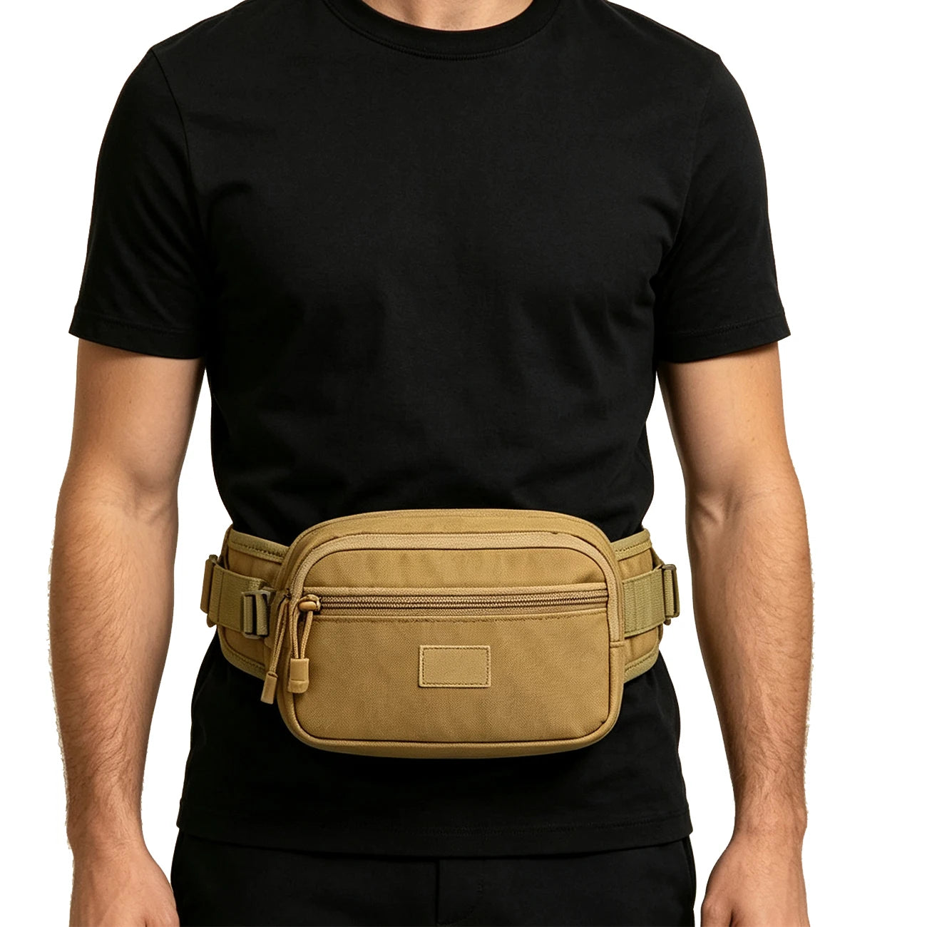 Multi functional hunting waist bag for men, outdoor concealed waist bag, adjustable waist belt, hiking and cycling waist bag