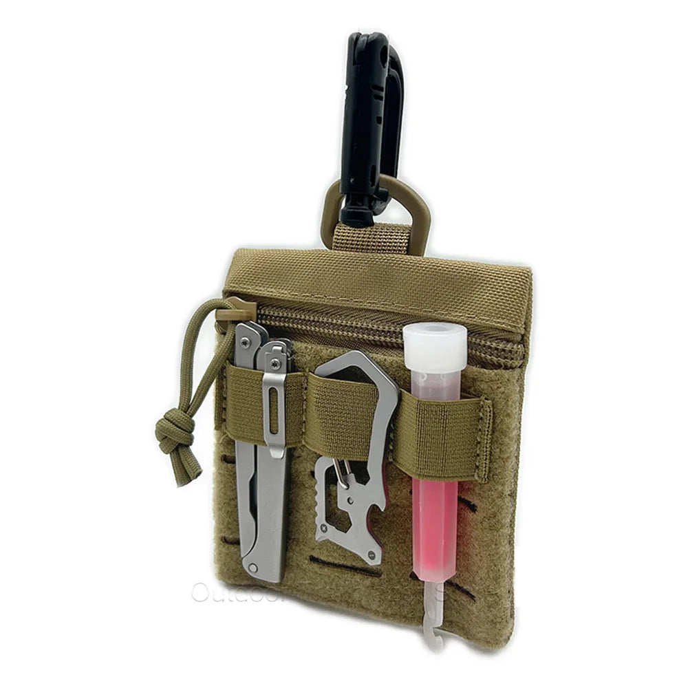 Tactical Micro Molle Pouch with Hook and Loop D Buckle Portable Storage Bag Wallet EDC Tools Hunting Vest Bag Accessory Pouch