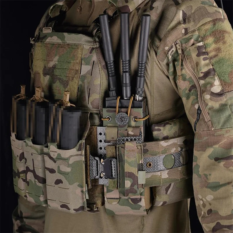 Universal Radio Pouch for MPU5/PRC163/152/148 Walkie Talkies MOLLE Compatible Lightweight Carrier Vest Waist Mount Airsoft Field