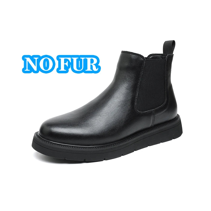 Leisure Walk Men's Chelsea Boots Elegantes Mens Slip on Boots Fashion All-match Ankle Boots Business Dress Shoes Formal Footwear