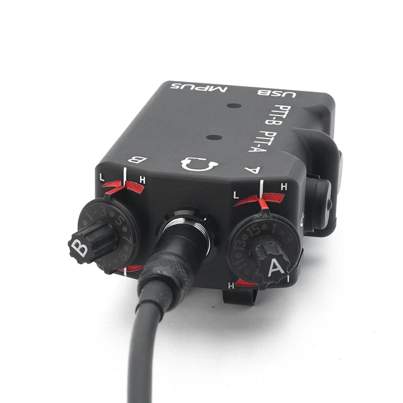 2024FCS-TACTICAL Metal CNC MPU5 MK II DUAL PTT Tactical Communication Headset and Radio Accessories Adjust Radio Volume Function