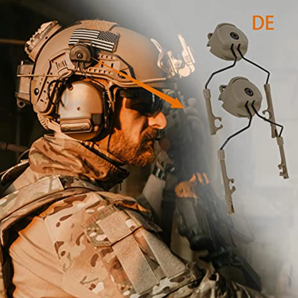 NEW Tactical Headset Bracket Fast Ops Core  Helmet ARC Rail Adapter Comtac II Series for Headset Mount for Tactical Shooting