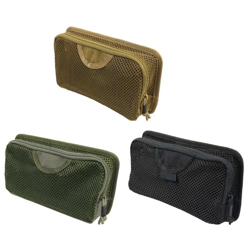 Tactical Internal Mesh Pocket Modular Insert Pouch Hook Loop Fastener Hunting Vest Backpack Organizer EDC Tool Admin Pack Bag