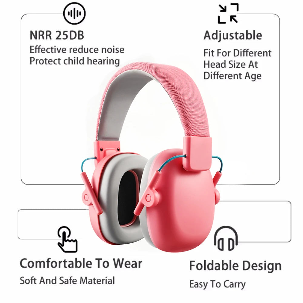 YHKEMA Kids Noise Cancelling Headphones SNR 27db Noise Reduction Ear Muffs Ear Protection Sound Proof Earmuffs Newest