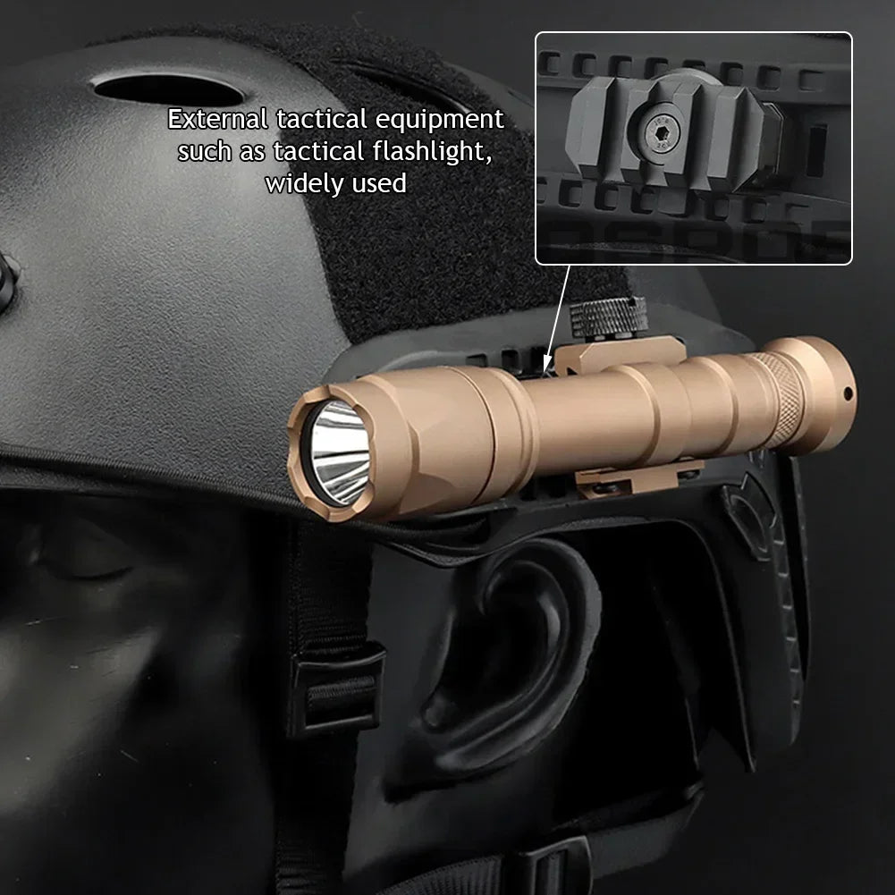 2pcs Tactical Helmet Side Rail Adapter Adjustable 360 Degrees ARC Guide Rotation for Airsoft Fast Helmet 19mm Picatinny