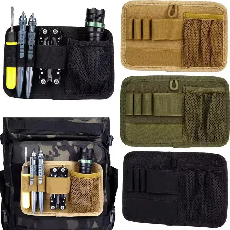 Modular Hook Loop Panel EDC Organizer - Inner Separation Pouch for Backpack Vest Hunting Accessories Utility Tools & Equipment