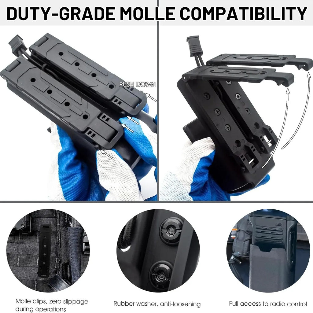 Radio Holster for Motorola APX6000/APX7000/APX8000 Radio Holder Case Carry Pouch With Molle Buckle for Tactical Vests Belt Packs