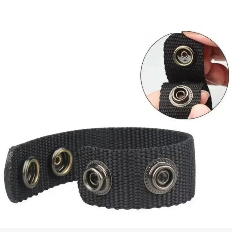 4pcs Adjustable Thickened Tactical Belt Buckle Police Military Accessories Double Snap Buckle Nylon Tactical Belt Loop Retainer