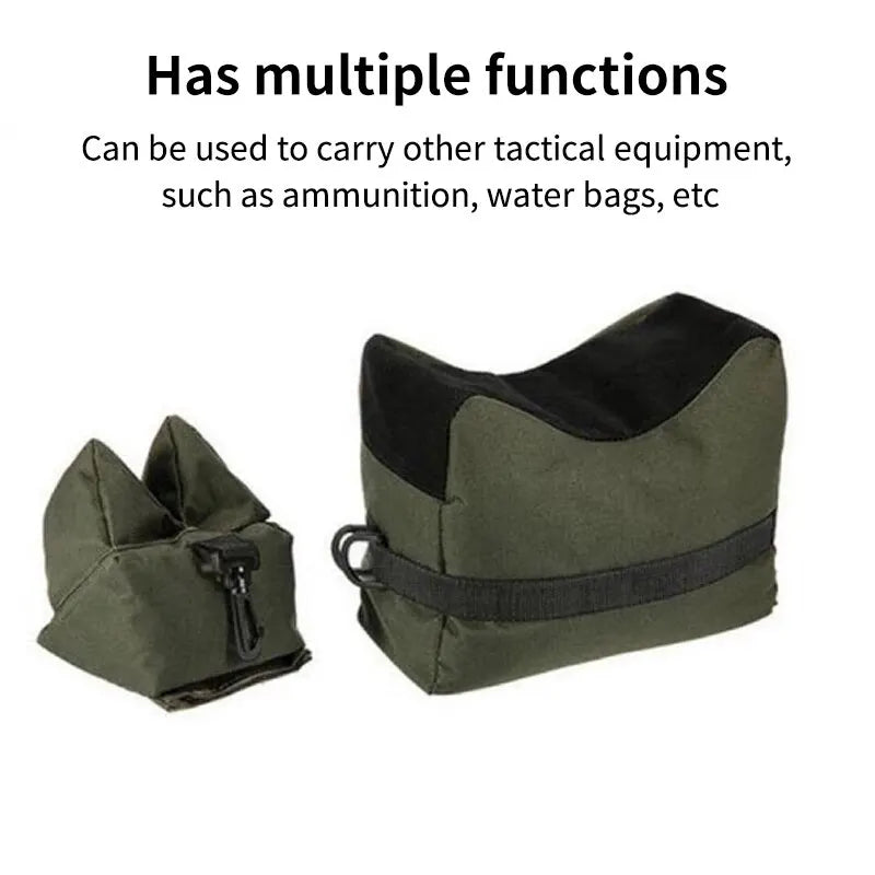 Tactical Rifle Support Bag - Front and Rear Sandbag for Improved Accuracy and Stability During Hunting and Target Shooting