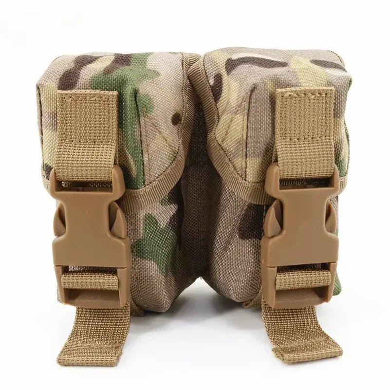 Tactical Pouch Double Frag Grenade Pack Molle EDC Tool Bag Accessory Pouch Shooting Hunting Airsoft Equipment Military Gear