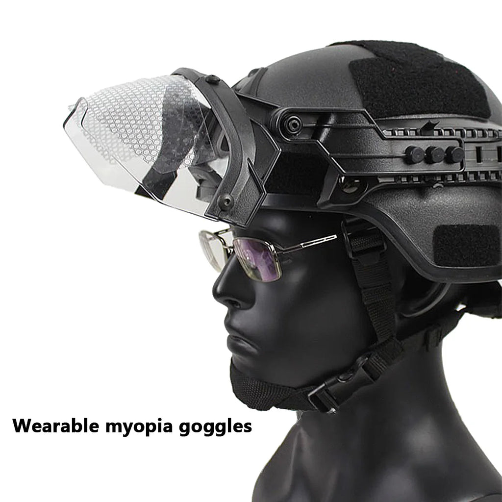 Tactical Helmet Flip Goggles Adjustable  Airsoft Paintball FAST Helmet Windproof Anti Fog CS Wargame Protection Goggles