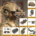 Tactical Airsoft Fast Helmet Set Adjustable High Cut Protection Helmet with Headset L4g24 Mount NVG Model for Airsoft Paintball