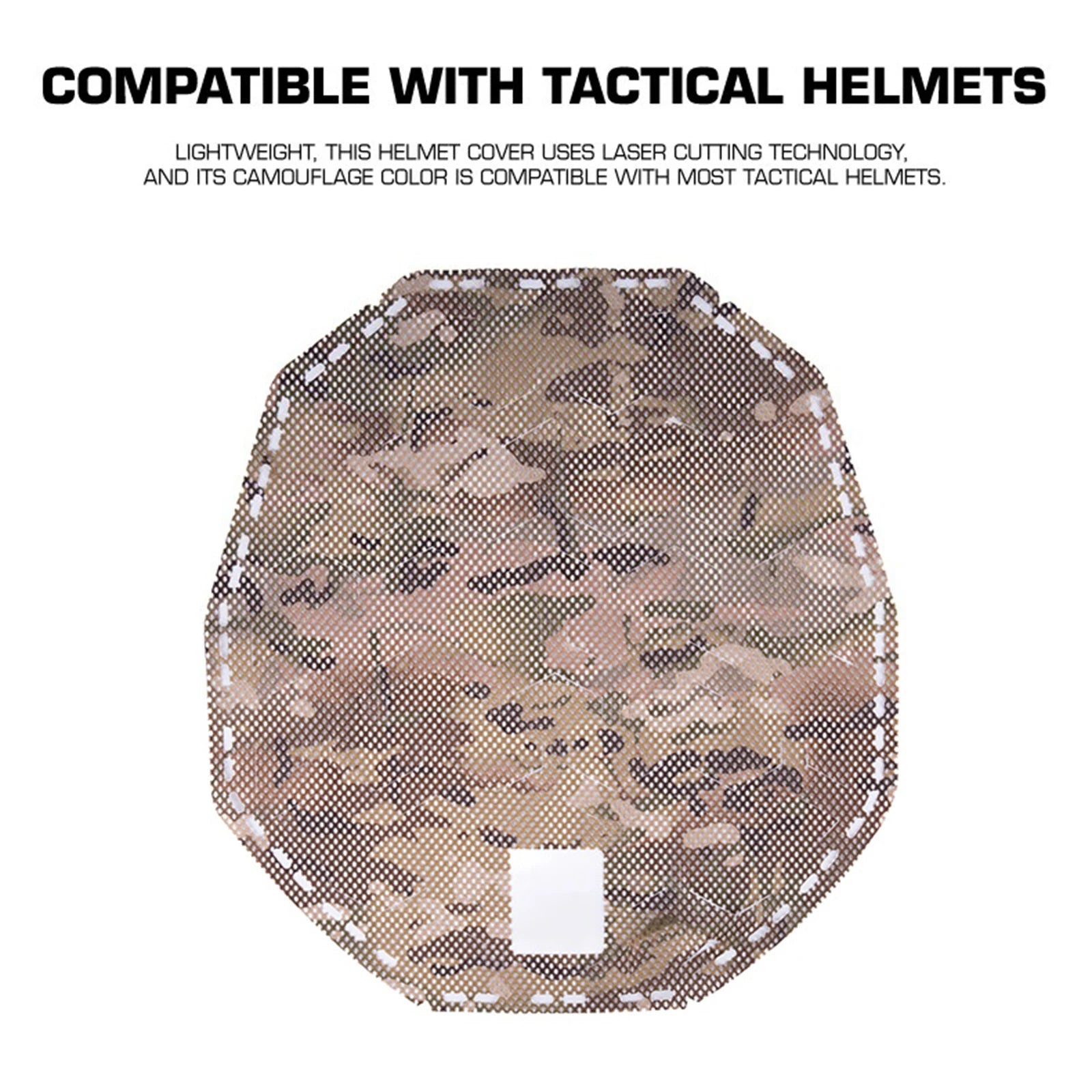Lightweight Camo Helmet Cover Elastic Rope Fixed Mount Irregular Leaves Shape & Versatile for Outdoor Combat Training