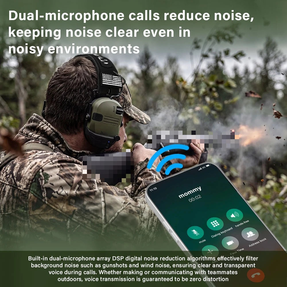 Electronic Shooting Earmuff reduce noise to protect hearing train tactical headphones to strengthen human voice Headset Foldable